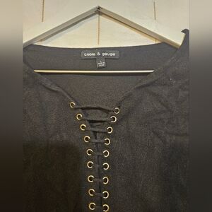 Cable and gauge Size large black sweater